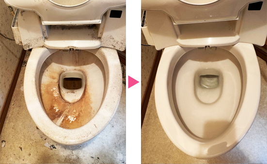 千葉県松戸市のお客様宅 トイレの便器クリーニング